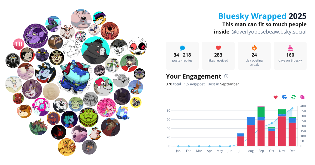Your Bluesky Wrapped 2025 preview