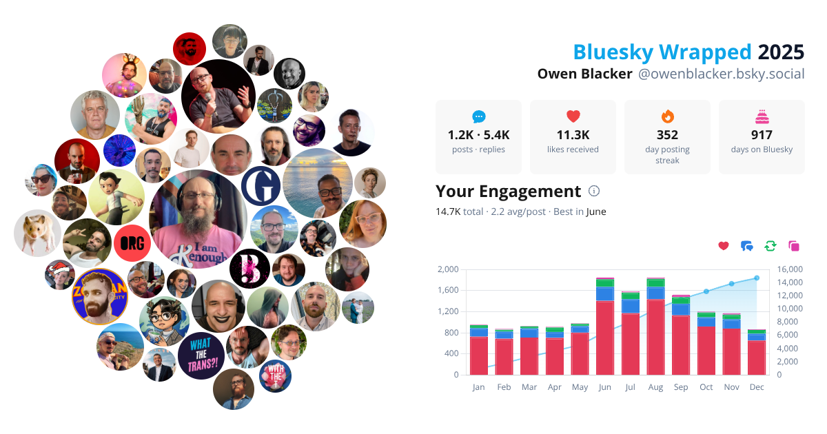 Your Bluesky Wrapped 2025 preview