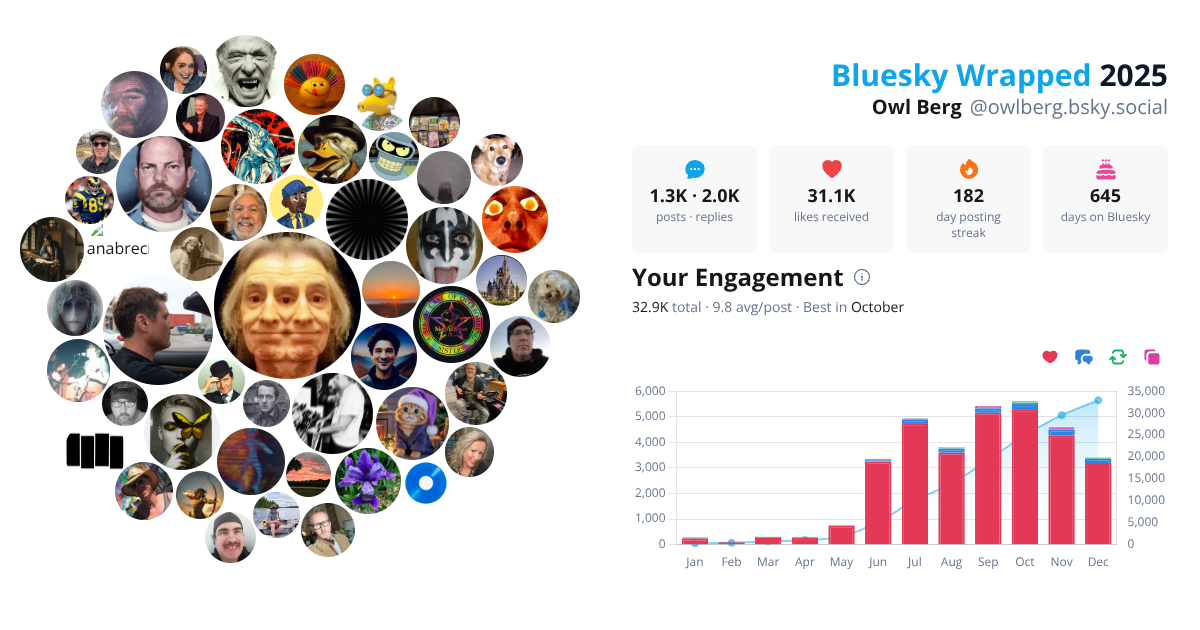 Your Bluesky Wrapped 2025 preview
