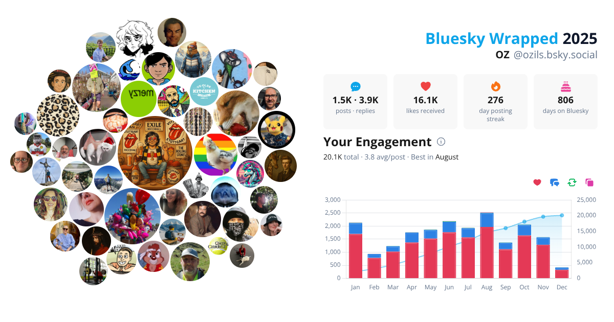 Your Bluesky Wrapped 2025 preview