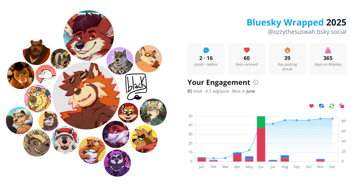 Your Bluesky Wrapped 2025 preview