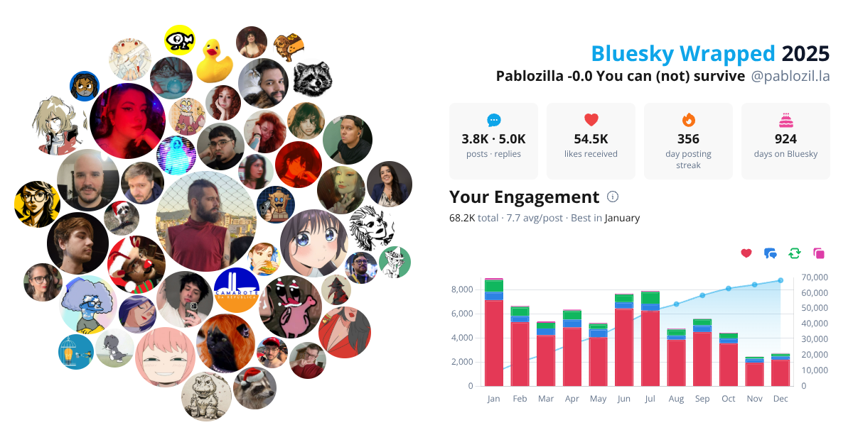 Your Bluesky Wrapped 2025 preview