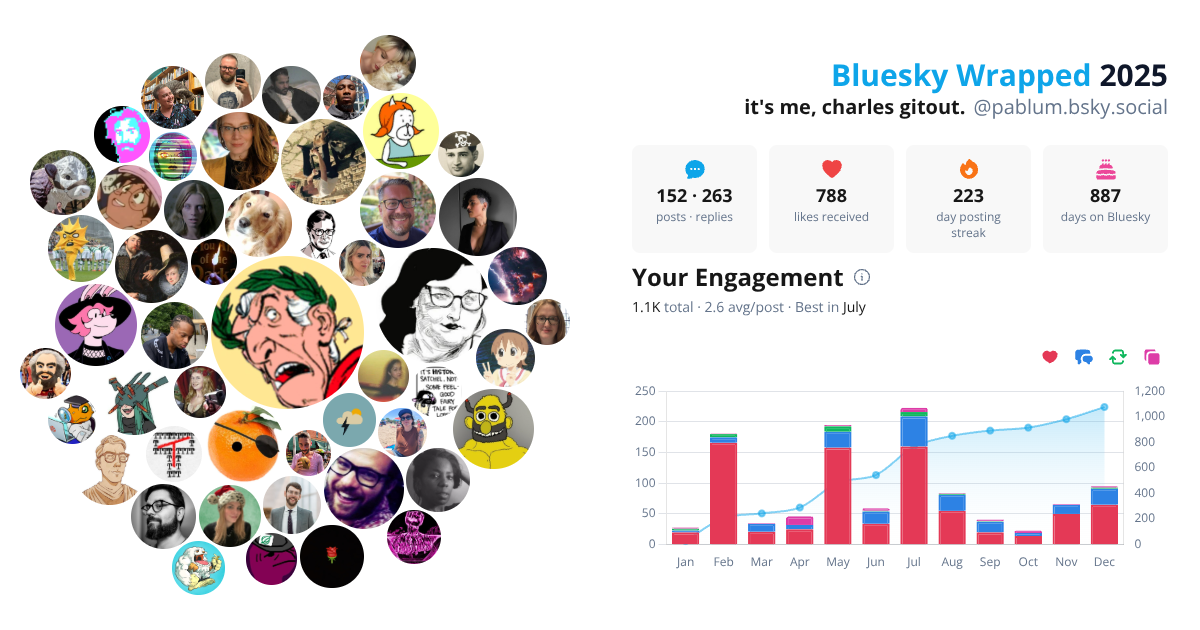 Your Bluesky Wrapped 2025 preview