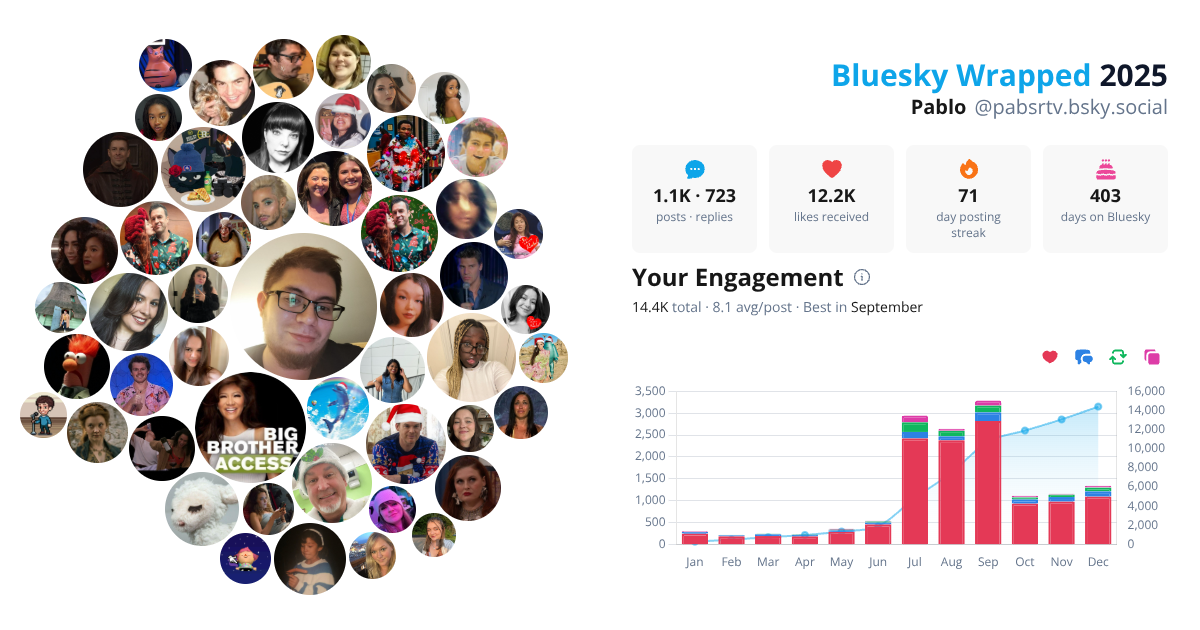 Your Bluesky Wrapped 2025 preview