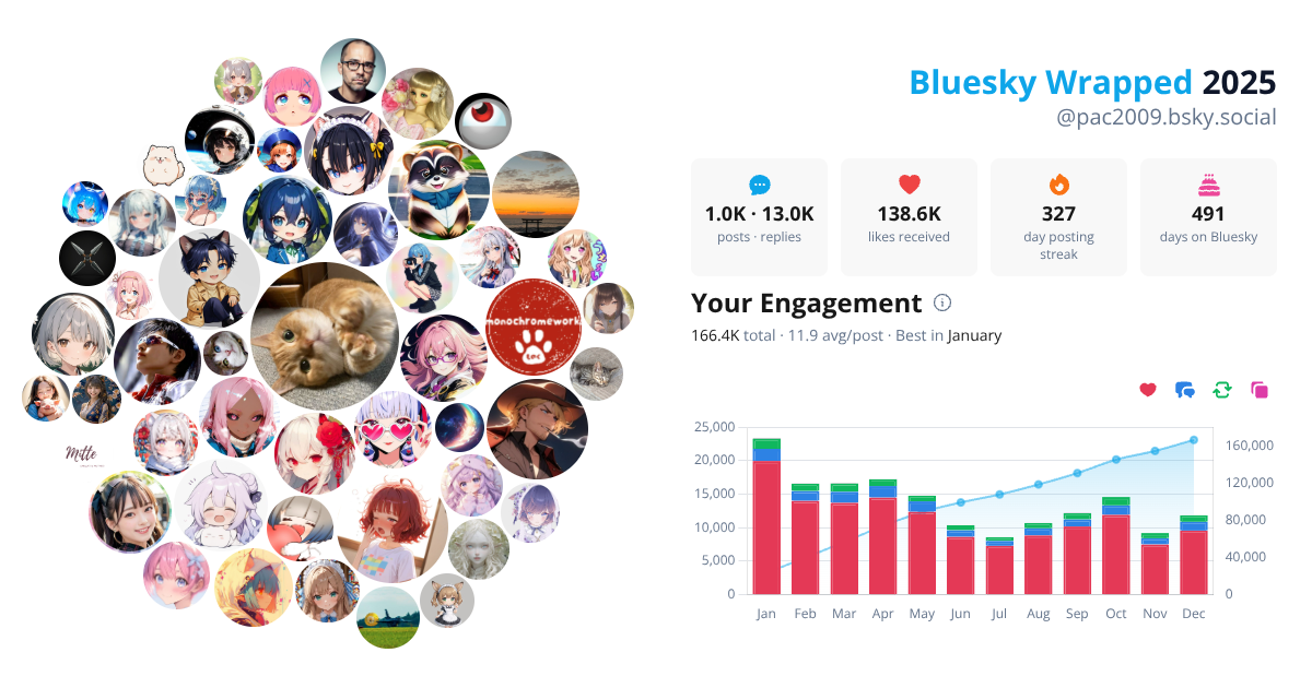 Your Bluesky Wrapped 2025 preview