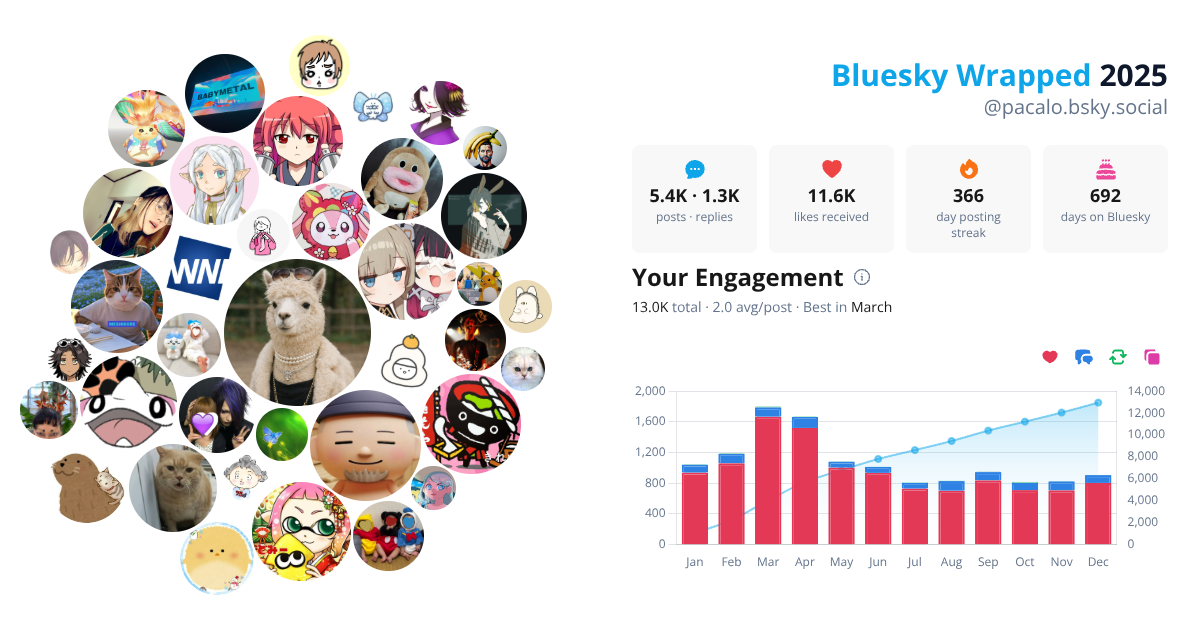 Your Bluesky Wrapped 2025 preview