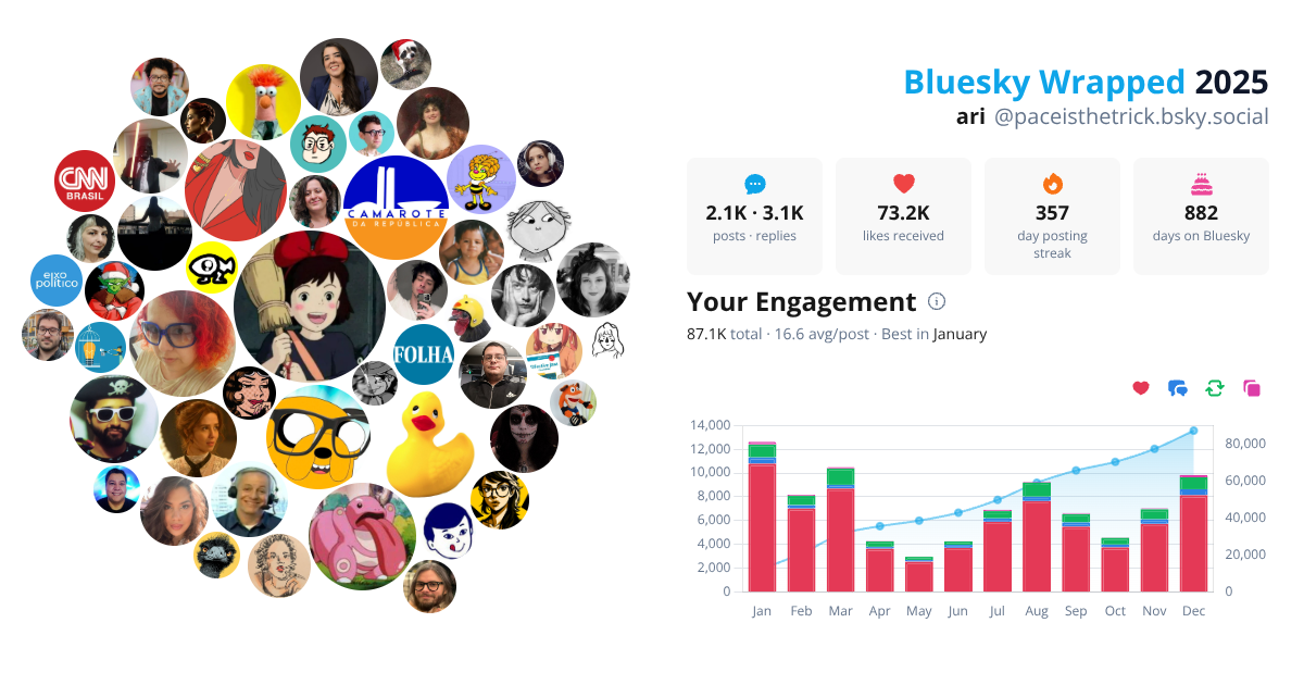 Your Bluesky Wrapped 2025 preview