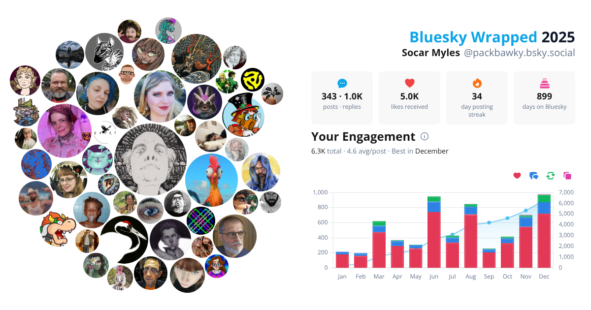 Your Bluesky Wrapped 2025 preview