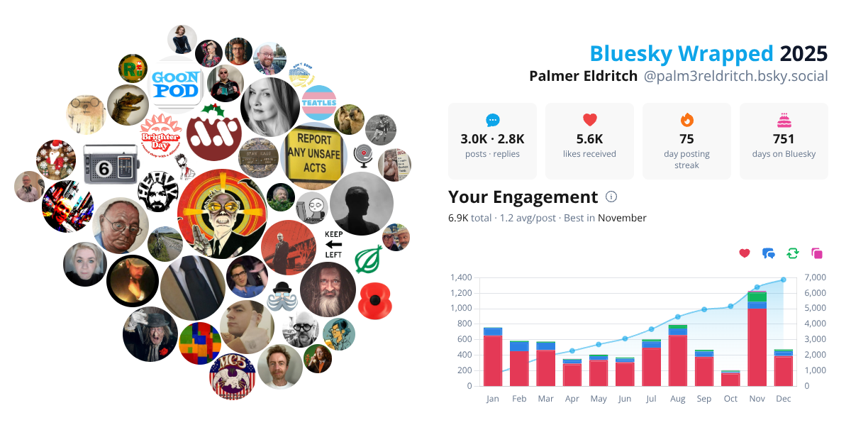 Your Bluesky Wrapped 2025 preview