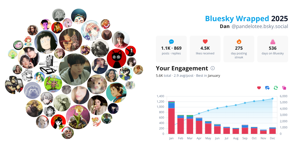 Your Bluesky Wrapped 2025 preview