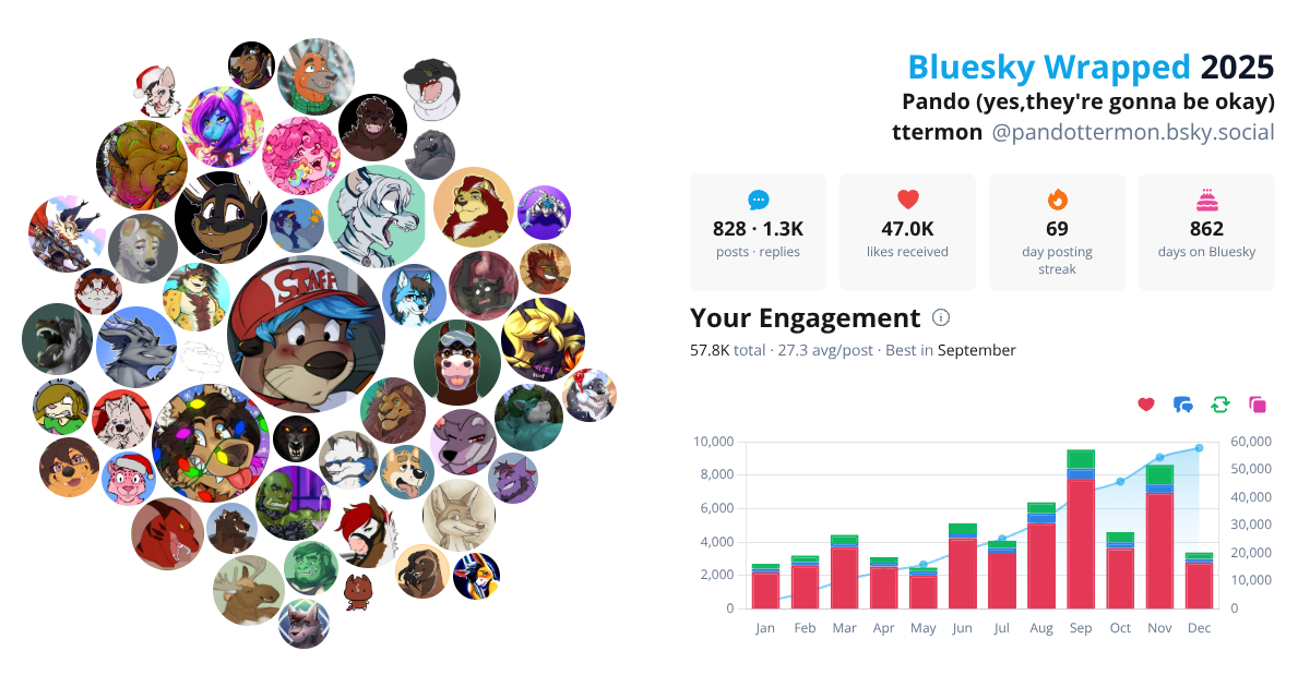 Your Bluesky Wrapped 2025 preview