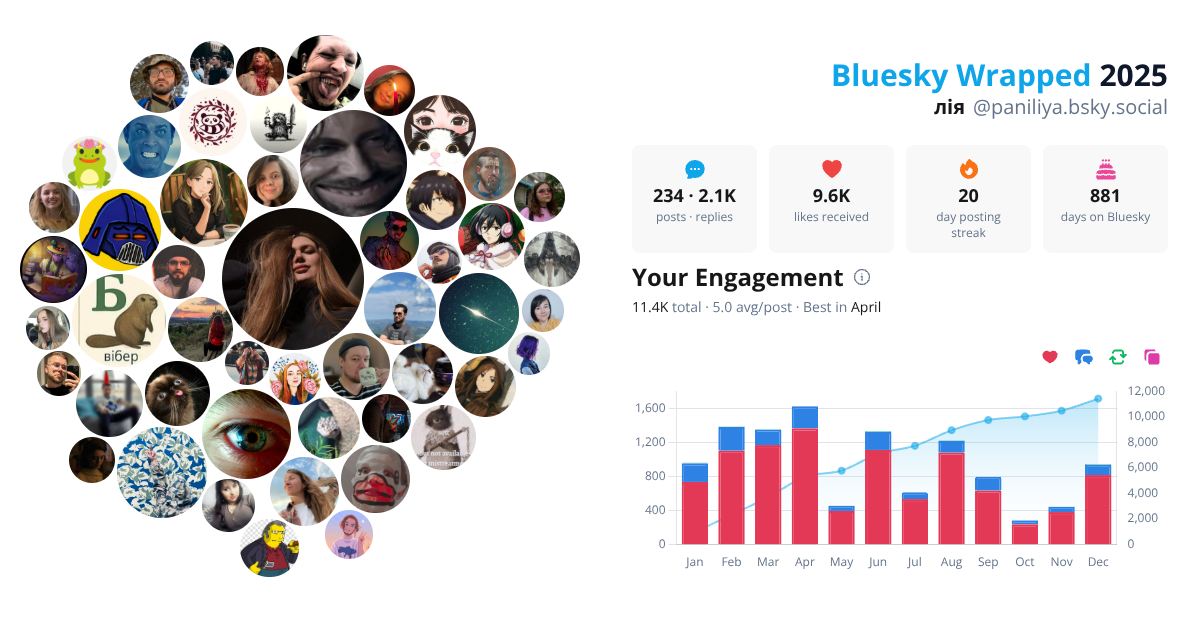 Your Bluesky Wrapped 2025 preview
