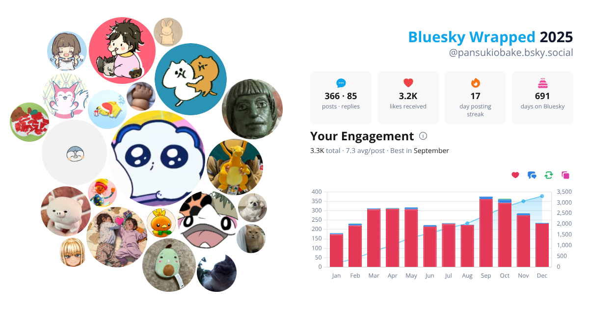 Your Bluesky Wrapped 2025 preview