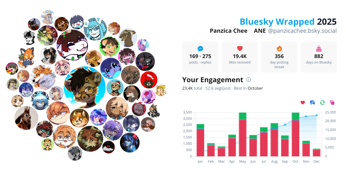 Your Bluesky Wrapped 2025 preview