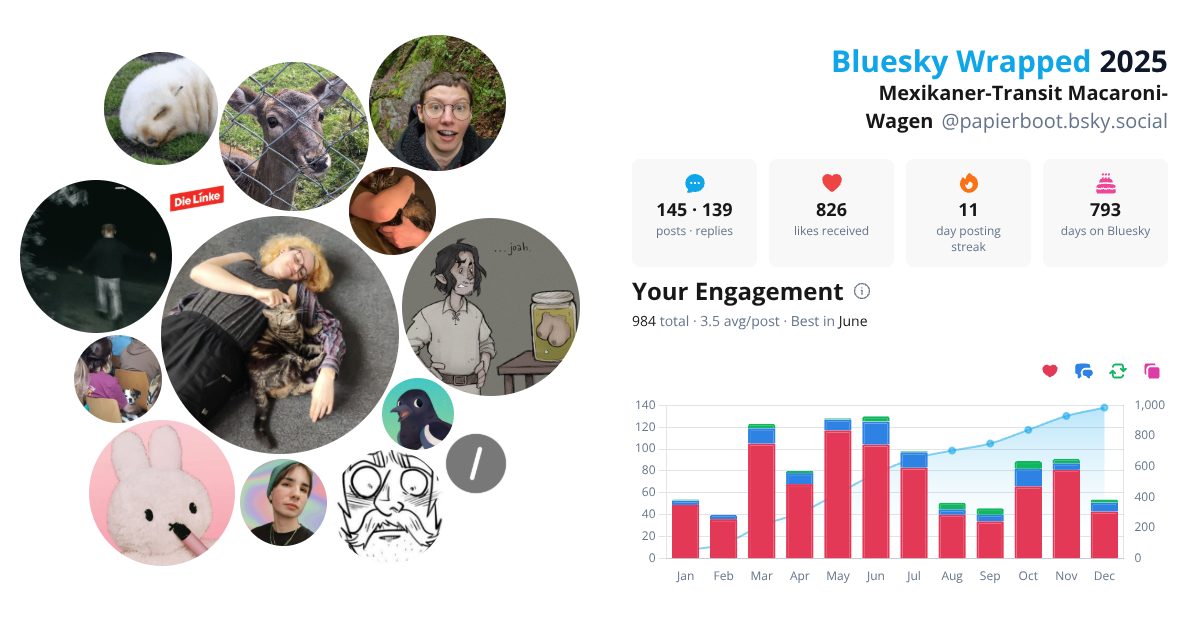 Your Bluesky Wrapped 2025 preview