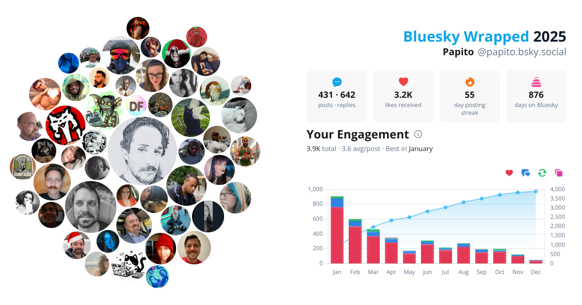 Your Bluesky Wrapped 2025 preview
