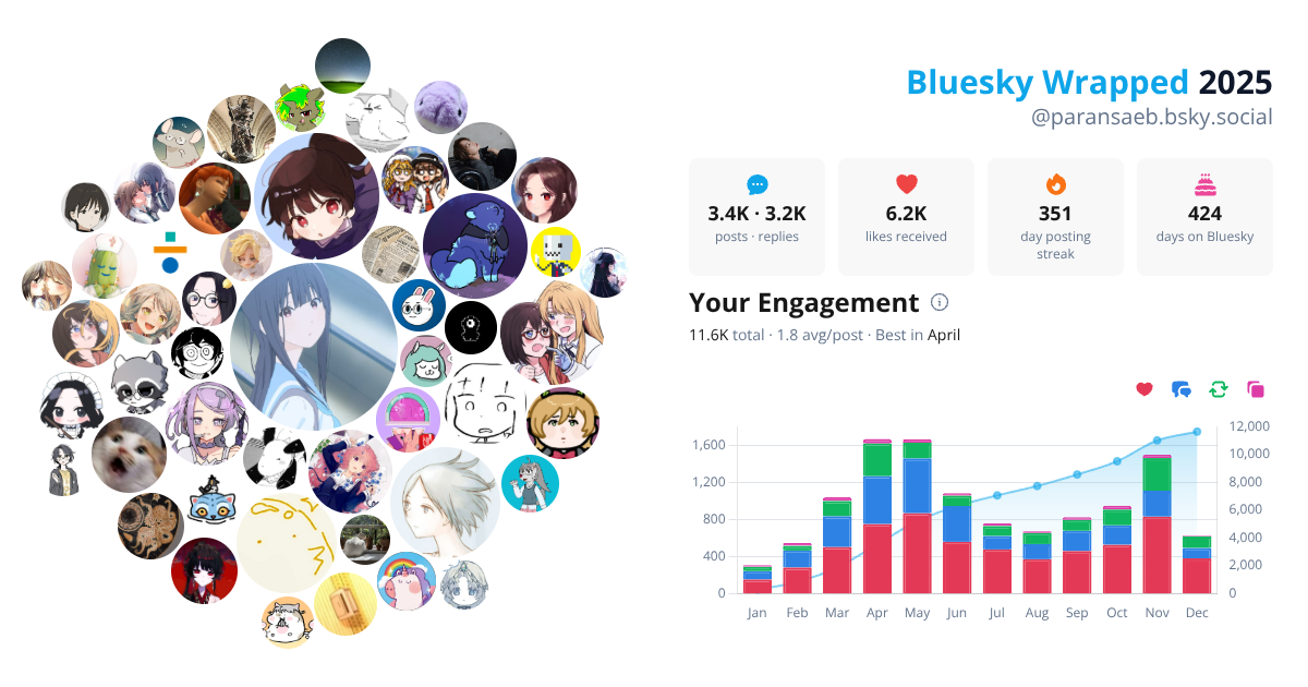 Your Bluesky Wrapped 2025 preview