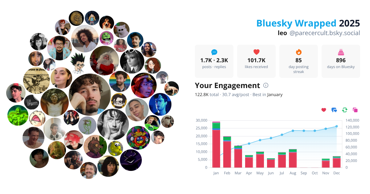 Your Bluesky Wrapped 2025 preview