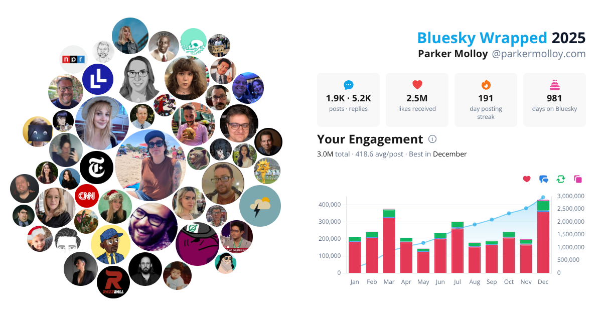 Your Bluesky Wrapped 2025 preview