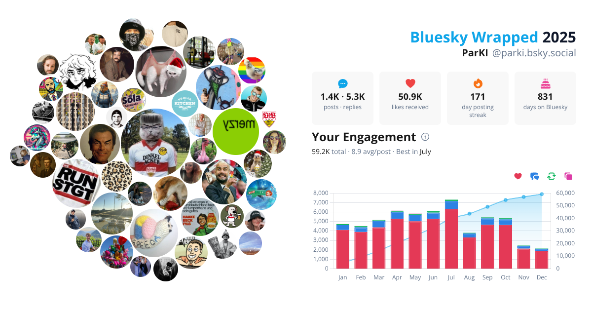 Your Bluesky Wrapped 2025 preview