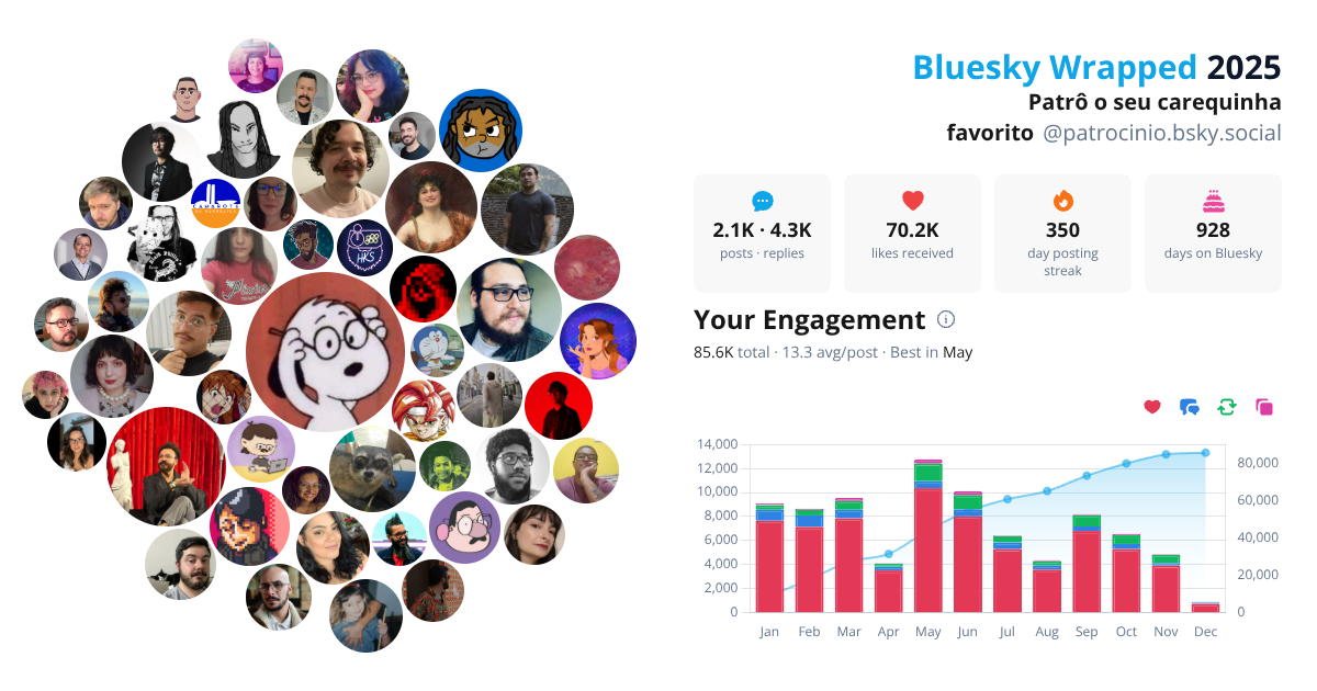 Your Bluesky Wrapped 2025 preview