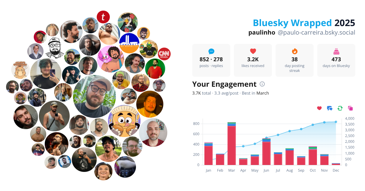 Your Bluesky Wrapped 2025 preview