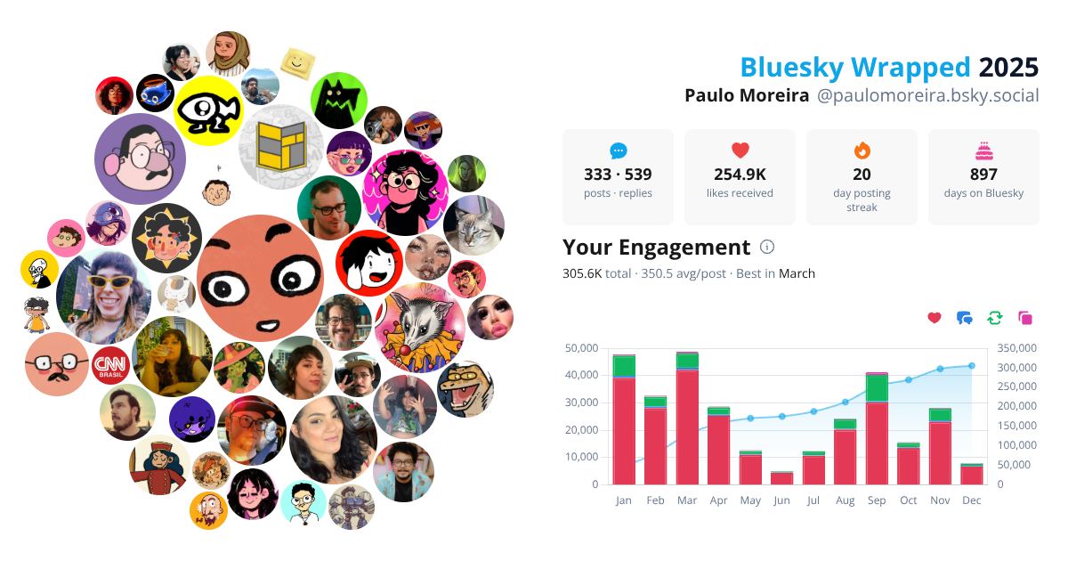Your Bluesky Wrapped 2025 preview