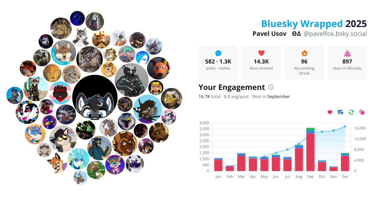 Your Bluesky Wrapped 2025 preview