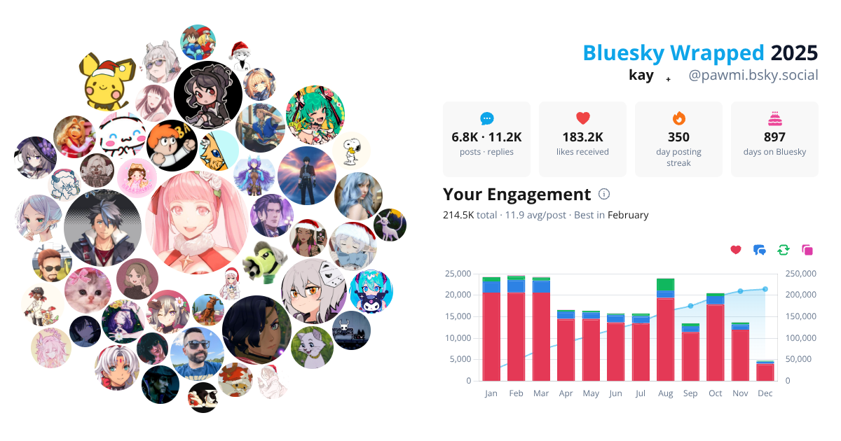 Your Bluesky Wrapped 2025 preview