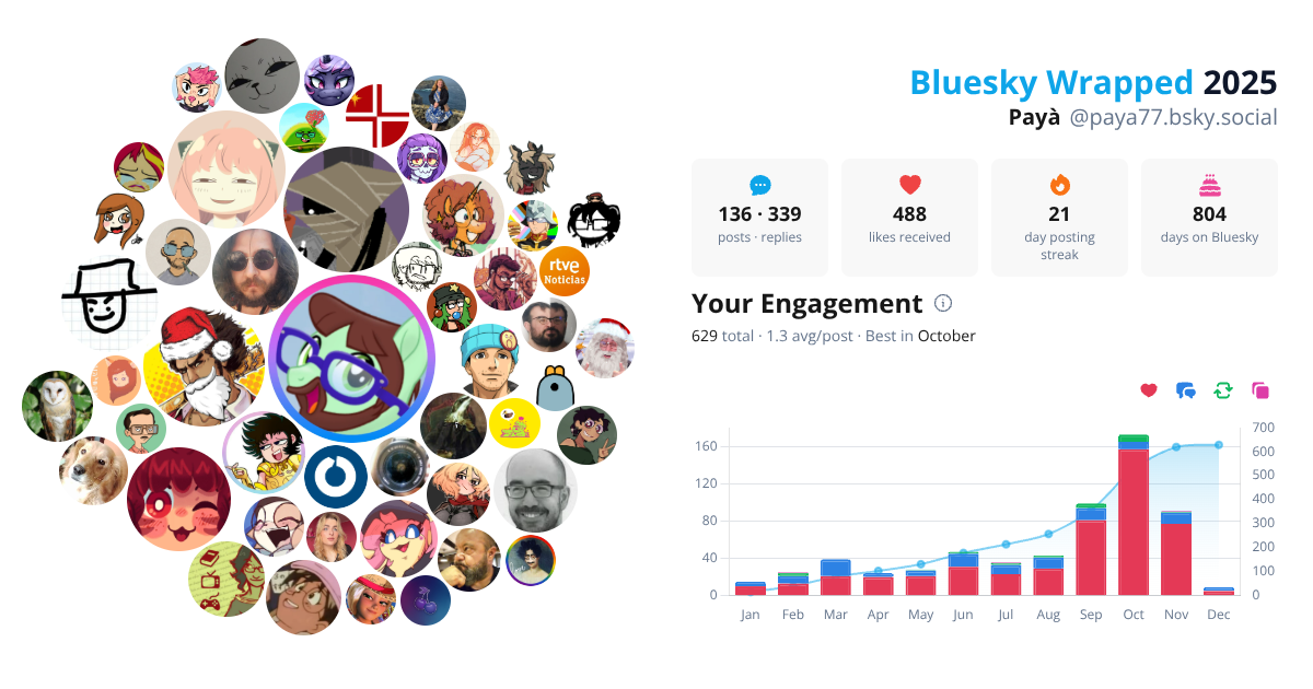 Your Bluesky Wrapped 2025 preview