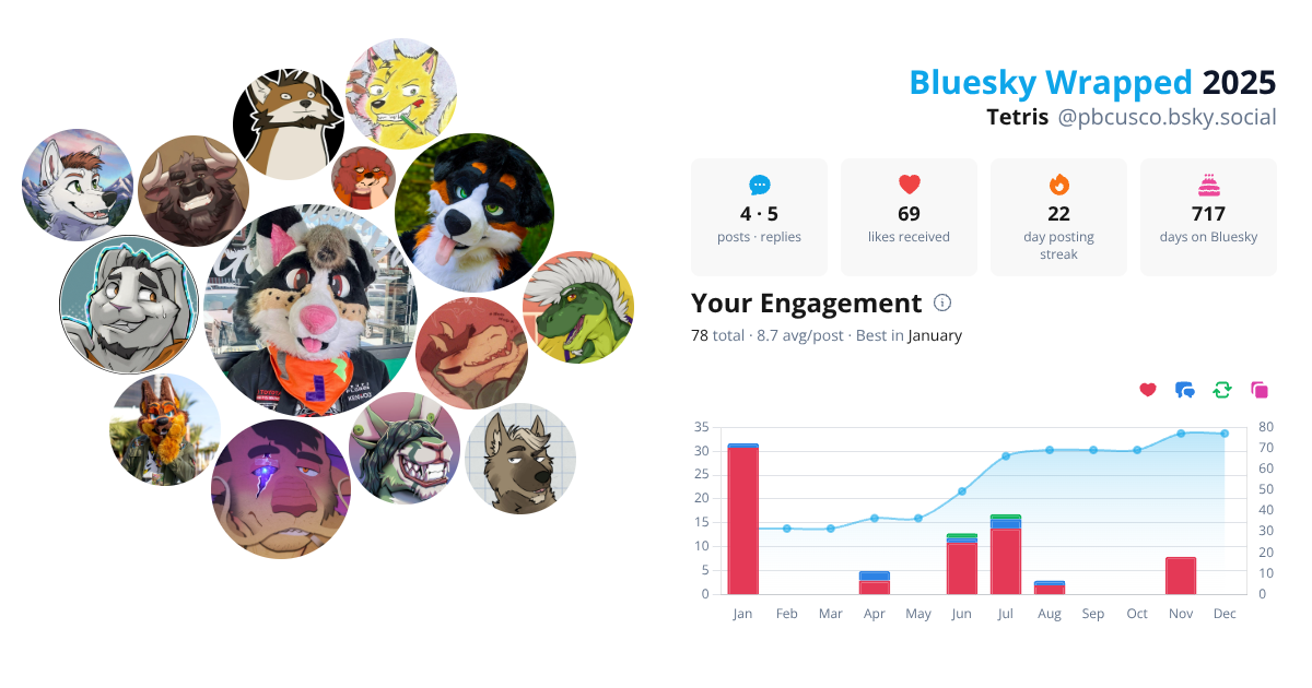 Your Bluesky Wrapped 2025 preview