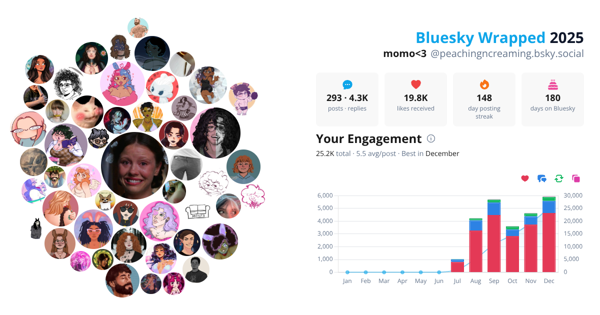 Your Bluesky Wrapped 2025 preview