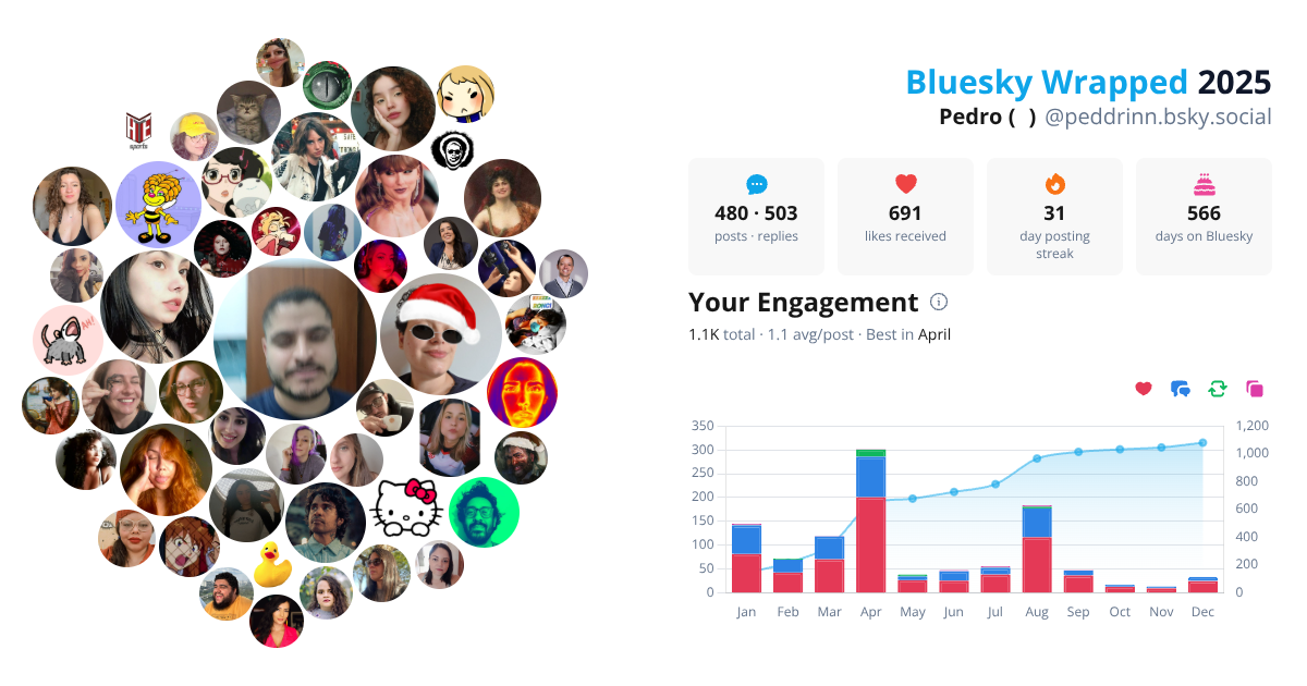 Your Bluesky Wrapped 2025 preview