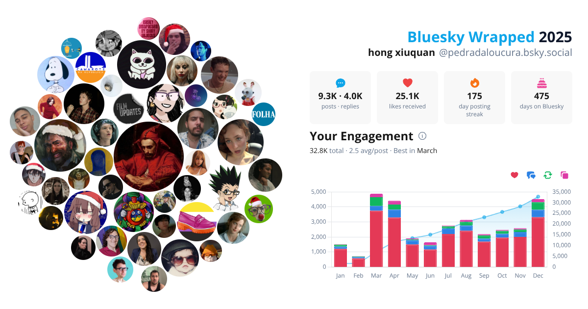 Your Bluesky Wrapped 2025 preview