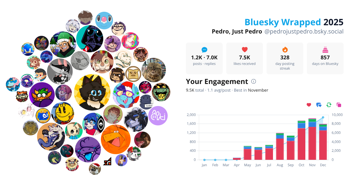 Your Bluesky Wrapped 2025 preview