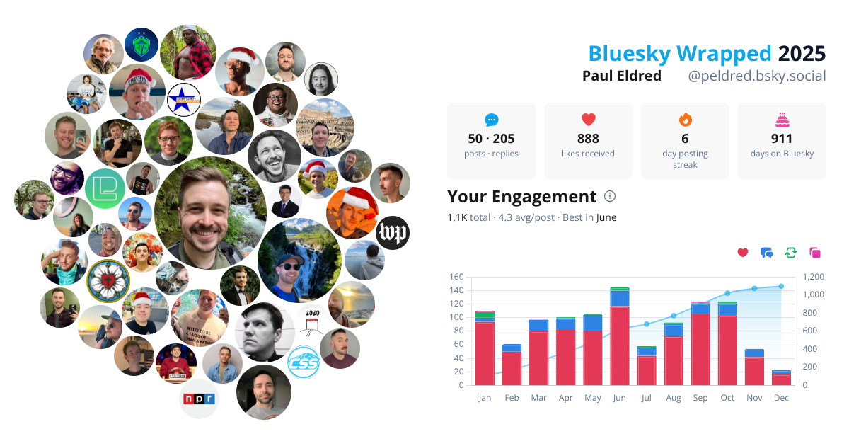Your Bluesky Wrapped 2025 preview