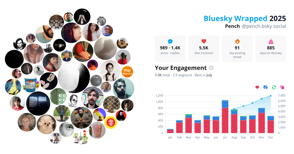 Your Bluesky Wrapped 2025 preview