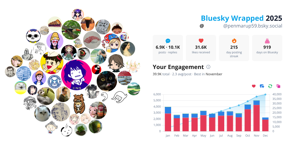 Your Bluesky Wrapped 2025 preview