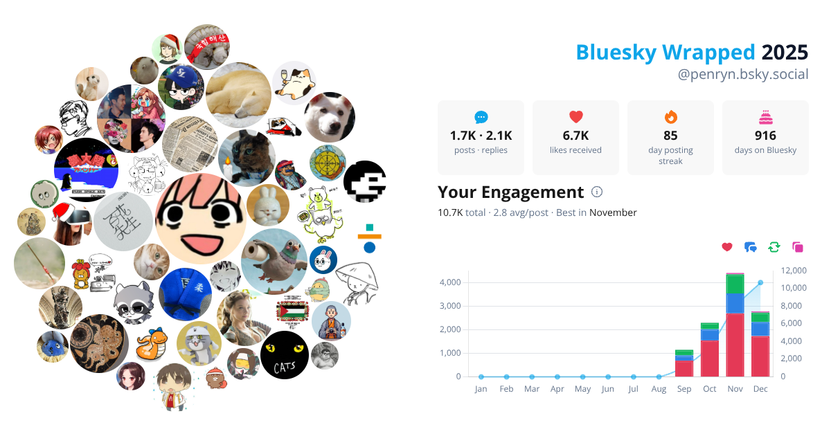 Your Bluesky Wrapped 2025 preview
