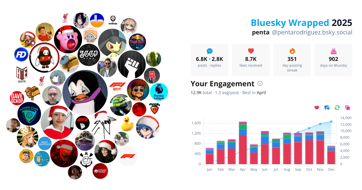 Your Bluesky Wrapped 2025 preview
