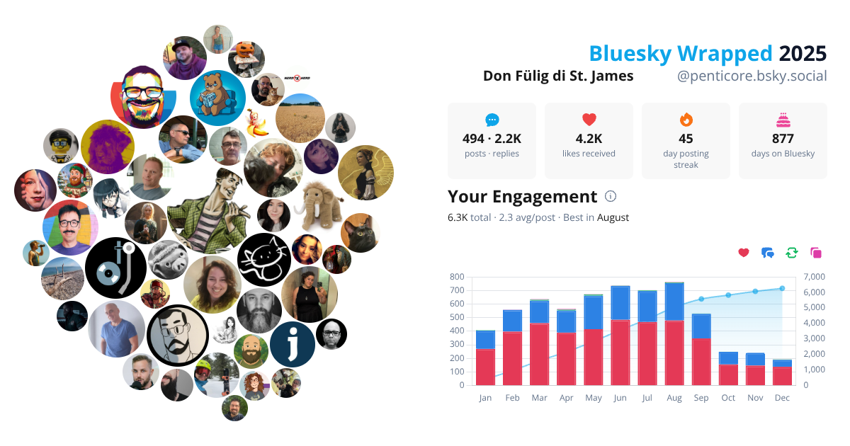 Your Bluesky Wrapped 2025 preview