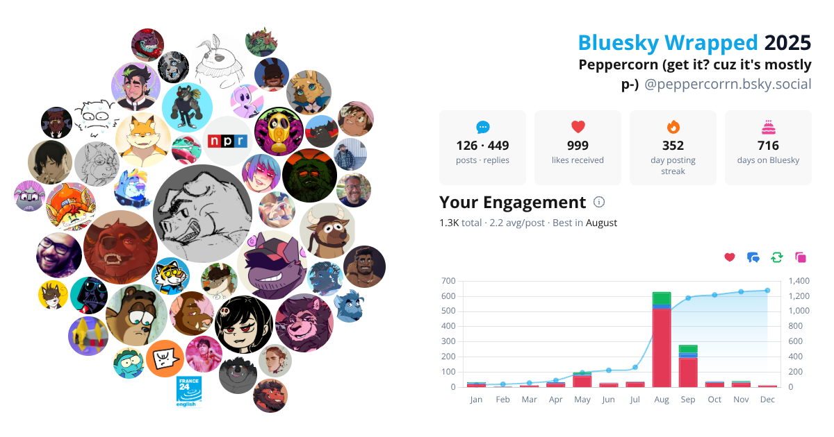 Your Bluesky Wrapped 2025 preview
