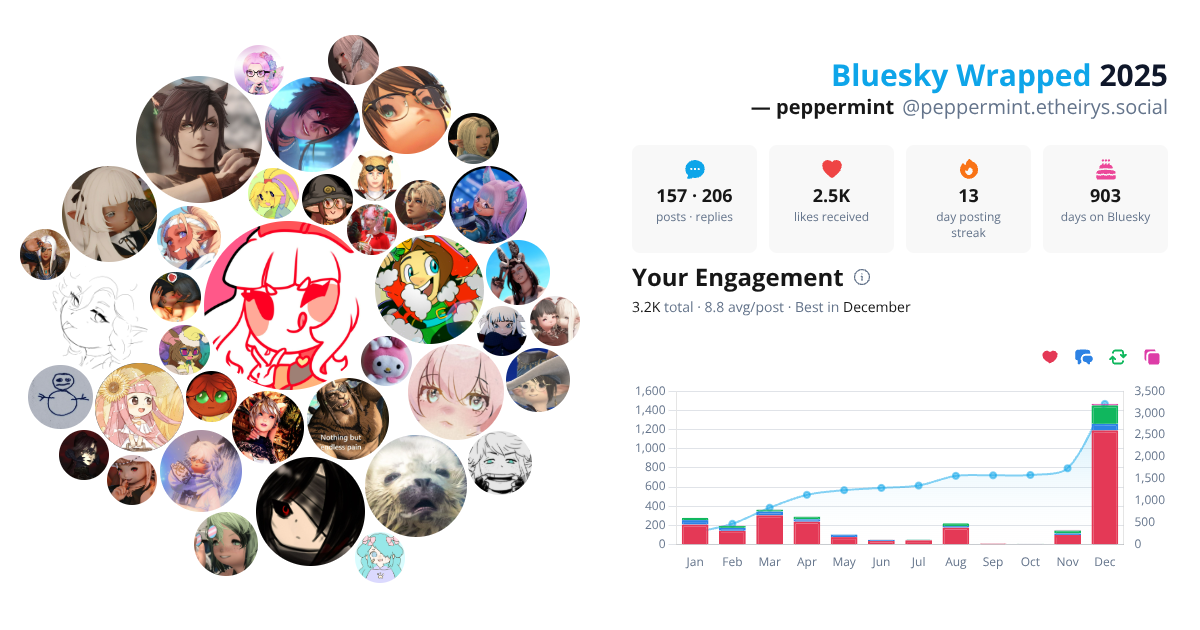 Your Bluesky Wrapped 2025 preview