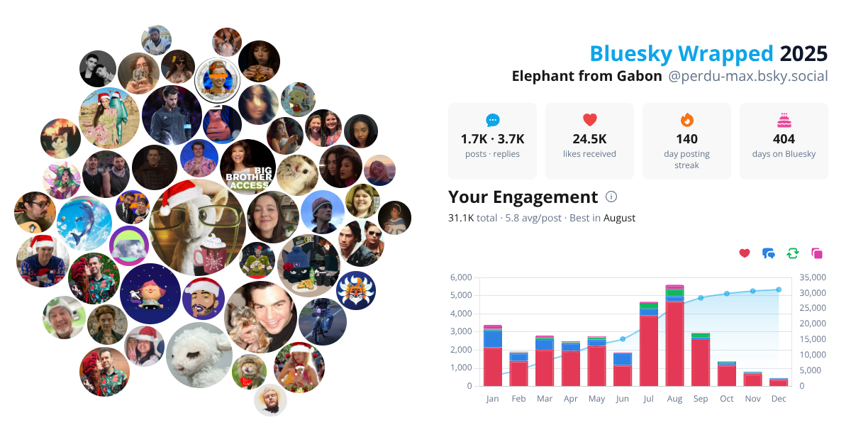 Your Bluesky Wrapped 2025 preview