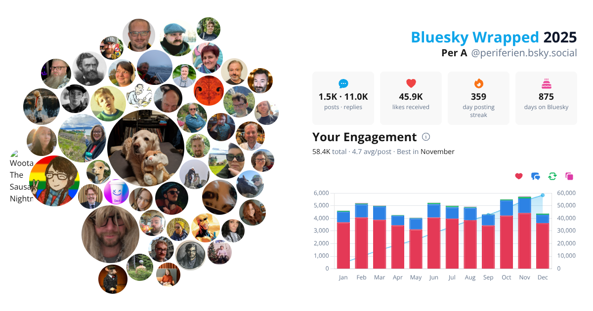 Your Bluesky Wrapped 2025 preview