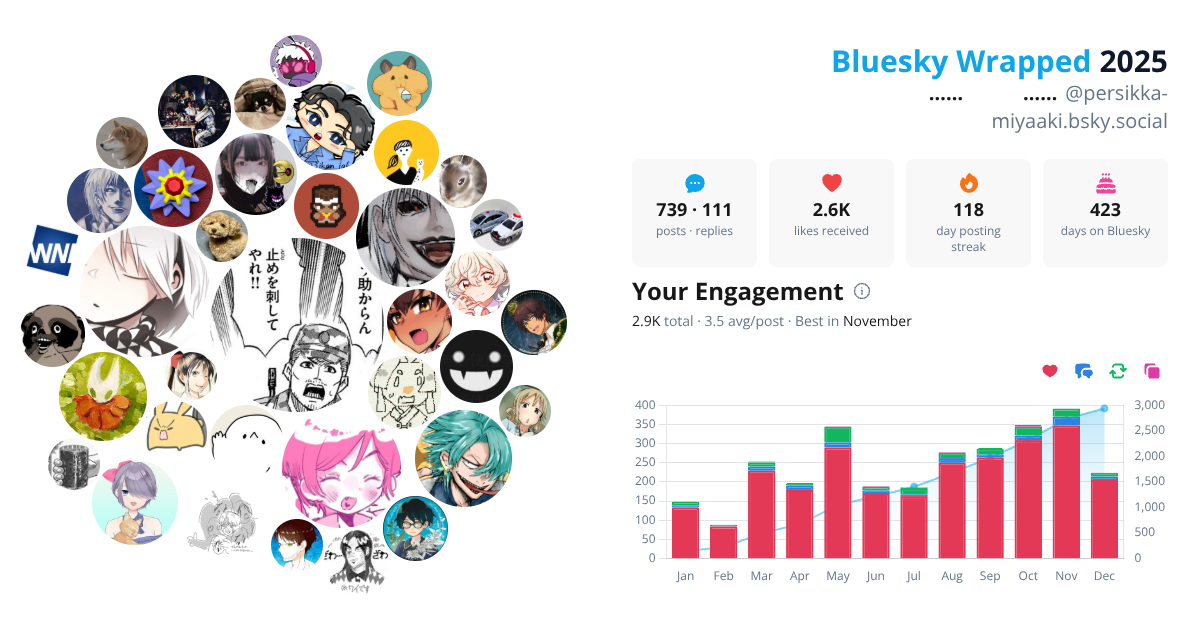 Your Bluesky Wrapped 2025 preview