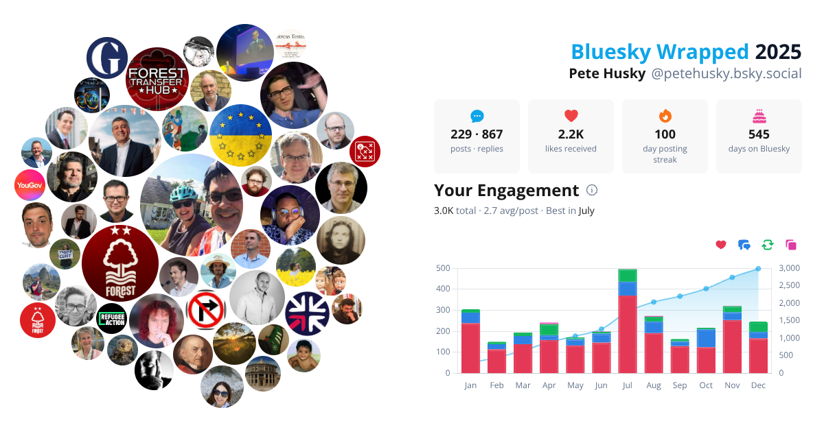 Your Bluesky Wrapped 2025 preview