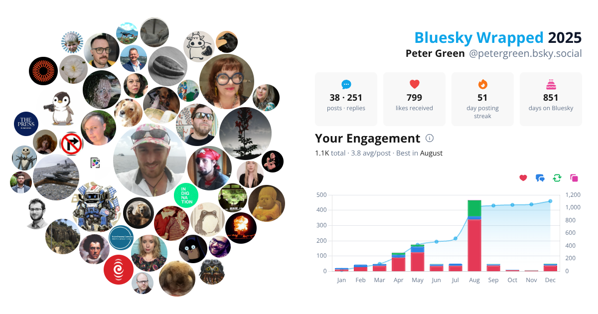 Your Bluesky Wrapped 2025 preview