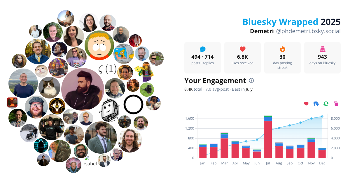 Your Bluesky Wrapped 2025 preview