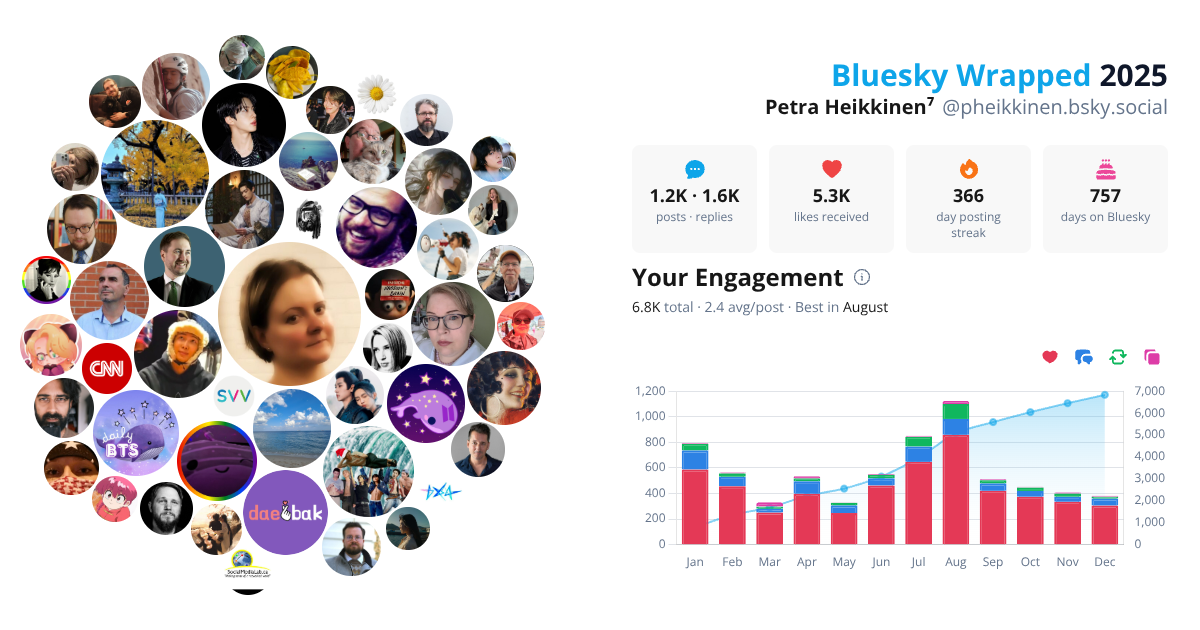Your Bluesky Wrapped 2025 preview